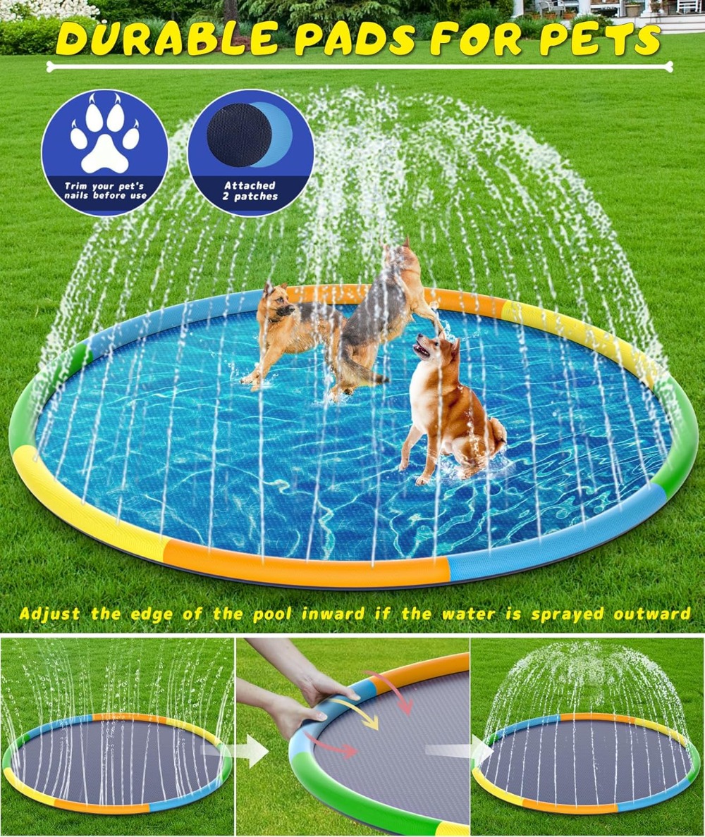 13FT Extra Large Splash Pad, T - Kids Outdoor Water Toys recension och pris
